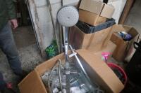 DUAL SHOWER HEADS, PIPES & GLASS SLEEVES - 4