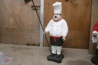 ORNAMENTAL CHEF WITH SIGN - 2