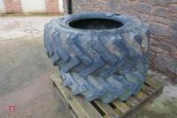 2 X 15.5/80-24 TYRES - 9