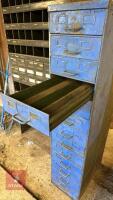 BLUE METAL DRAWER CABINET - 2