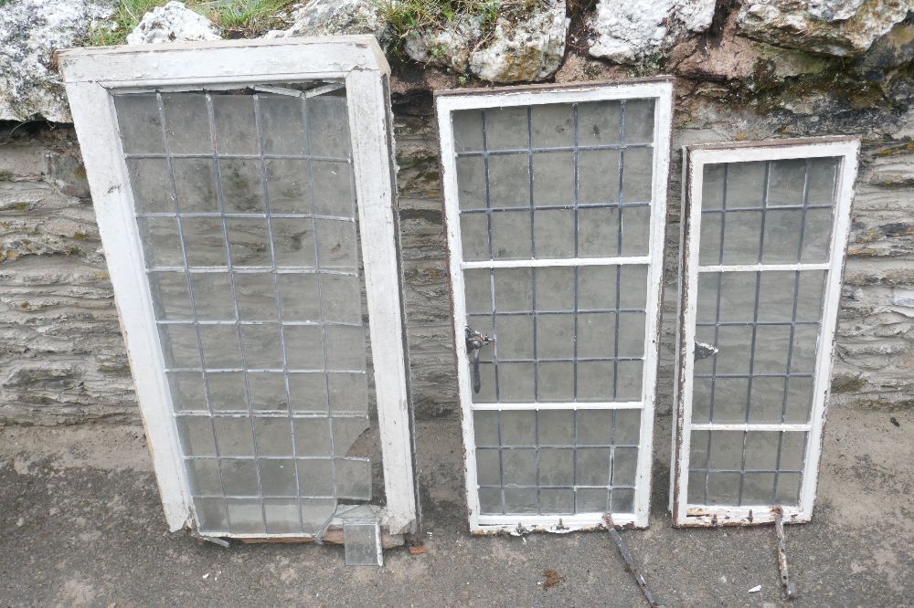 VARIOUS LEAD LINED VINTAGE WINDOWS