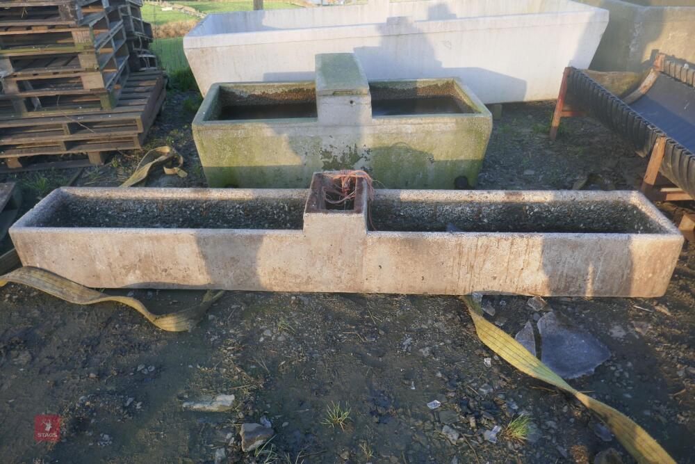 2 X 10' CONCRETE WATER TROUGHS/PLANTERS