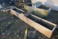 2 X 10' CONCRETE WATER TROUGHS/PLANTERS - 4