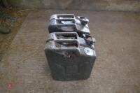 2 METAL JERRY CANS - 2