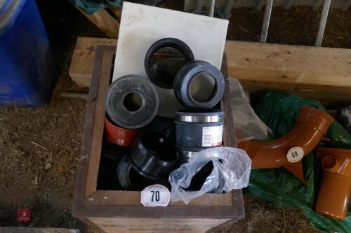 BOX OF DRAINAGE & GUTTERING JOINERS (70)