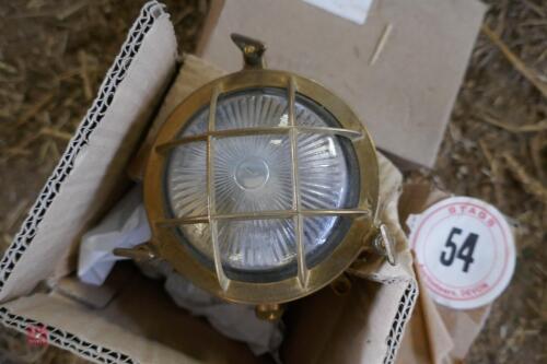 3 BOXES OF BRASS OUTSIDE LIGHTS (54)