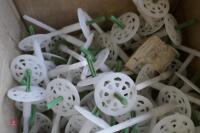 BOX OF PLASTIC MEMBRANE FIXINGS (57)