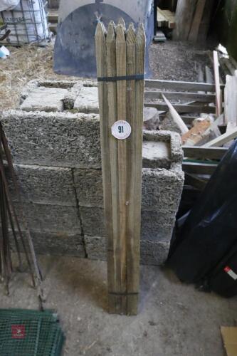 10 WOODEN TREE PLANTING STAKES (91)