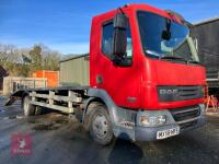 2008 DAF LF45 140 20' BEAVERTAIL LORRY