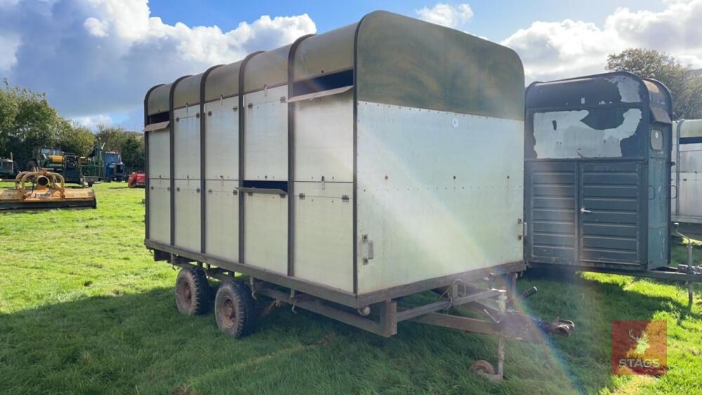 BOULTERS 12' TWIN AXLE LIVESTOCK TRAILER