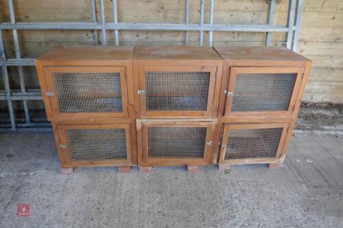 6 FERRET CAGES C/W MESH DOORS