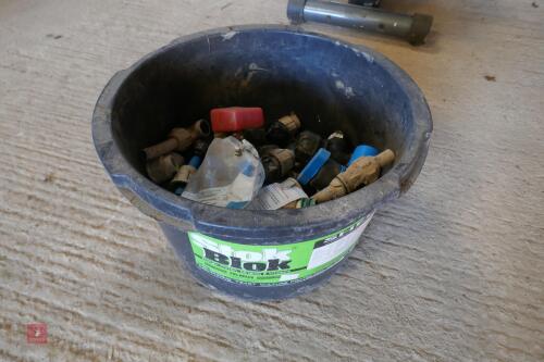 BUCKET OF ASSORTED PIPE FITTINGS