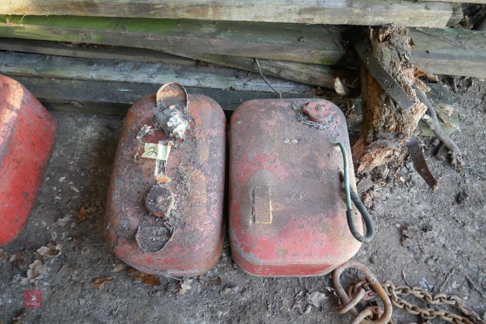 2 METAL BOAT FUEL CANS (2)