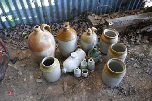 LARGE QTY OF STONEWARE JUGS