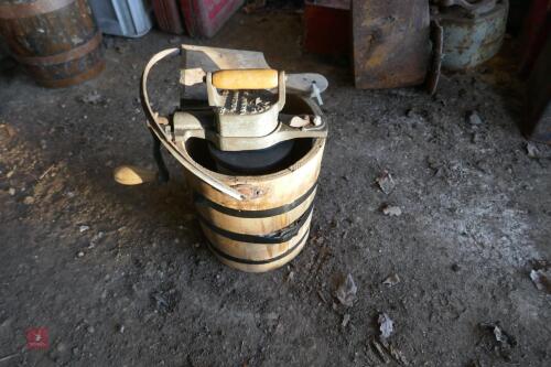 VINTAGE BUTTER CHURN AND PADDLES