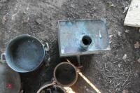 4 BRASS POTS, BRASS CAN & BRASS LID - 6