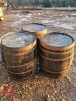 3 X OAK BARRELS