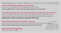 DISPERSAL & REDUCTION LOT NUMBERS