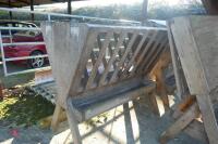 3 FREESTANDING WOODEN HAY FEEDERS - 4