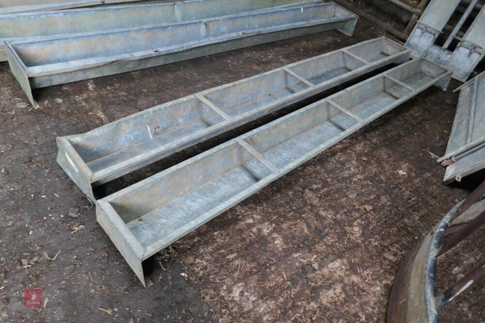 2 IAE 9' GALVANISED GROUND FEED TROUGHS