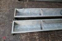 2 IAE 9' GALVANISED GROUND FEED TROUGHS - 2