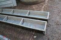 2 IAE 9' GALVANISED GROUND FEED TROUGHS - 6