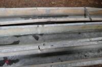 3 9' GALVANISED GROUND FEED TROUGHS - 3