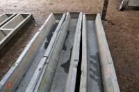 3 9' GALVANISED GROUND FEED TROUGHS - 5