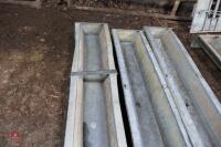 3 9' GALVANISED GROUND FEED TROUGHS - 6