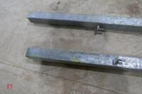 2 GALVANISED 4'' SQUARE HANGING POSTS - 5