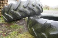 2 X 340/85 R24 TRACTOR TYRES - 8