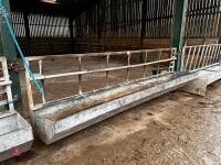 14' 6'' GALVANISED FEED BARRIER & TROUGH - 8