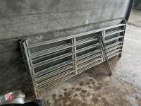 4 X 8' GALVANISED SHEEP HURDLES - 4