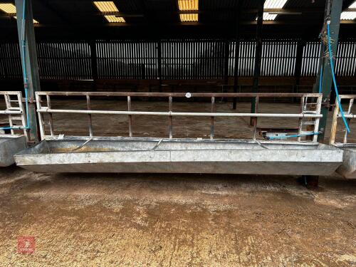 14' 6'' GALVANISED FEED BARRIER & TROUGH