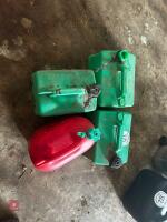 4 PLASTIC FUEL CANS - 3