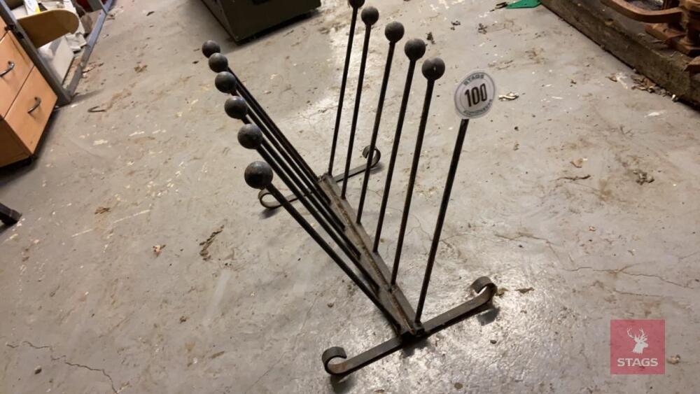 WROUGHT IRON BOOT RACK