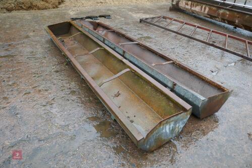 2 X 10' GALVANISED CATTLE FEED TROUGHS