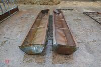 2 X 10' GALVANISED CATTLE FEED TROUGHS - 2