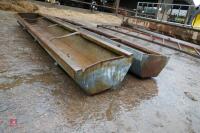 2 X 10' GALVANISED CATTLE FEED TROUGHS - 9