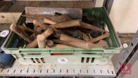 BOX OF VARIOUS HAMMERS & MALLETS