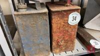 3 VINTAGE FUEL CANS - 3