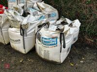2 DUMPY BAGS ON YELLOW BUILDERS SAND