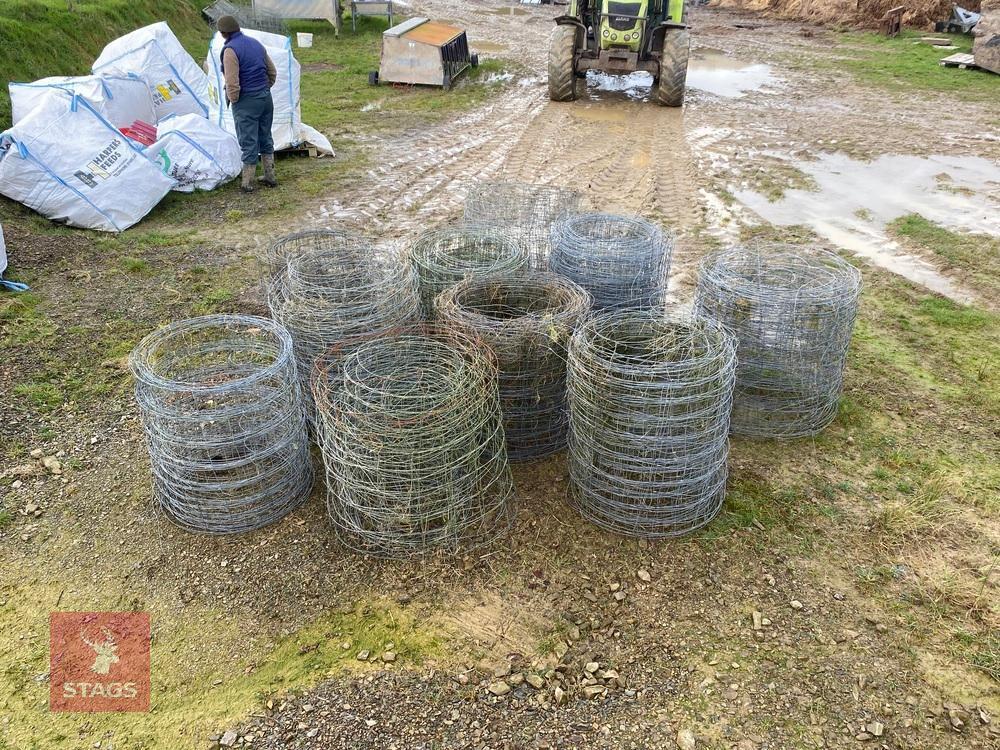 VARIOUS ROLLS OF USED SHEEP NETTING