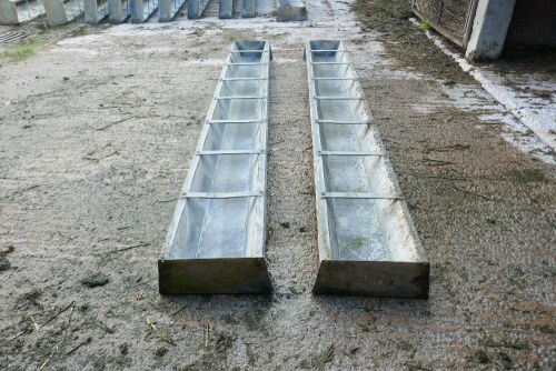 2 X HD GALV CATTLE FEED TROUGHS