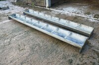 2 X HD GALV CATTLE FEED TROUGHS - 2