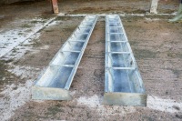 2 X HD GALV CATTLE FEED TROUGHS - 4