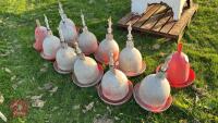 12 POULTRY PLASTIC BELL DRINKERS - 5