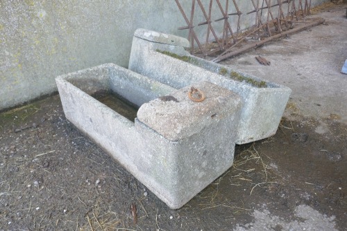 2 CONCRETE WATER TROUGHS