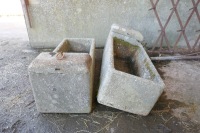 2 CONCRETE WATER TROUGHS - 2