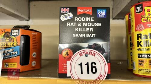 5 BOXES OF RENTOKIL RAT & MOUSE KILLER